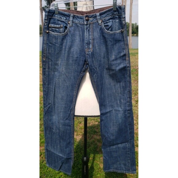 Buffalo David Bitton Jeans Men Sz 30 Fit 32 X 30.5 Domax Straight Leg Blue Denim - Picture 2 of 16